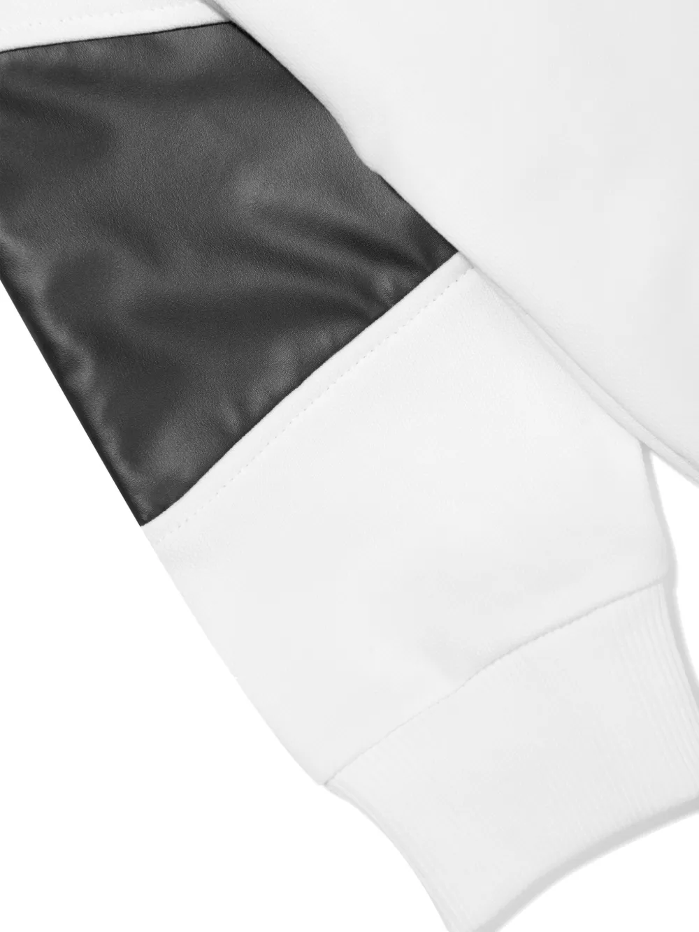 BALMAIN LOGO-PRINT TWO-TONE HOODIE