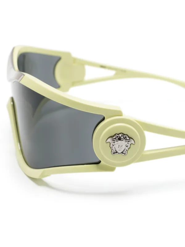 Versace Clear Sunglasses with Gold Medusa Temple Medallions MEDUSA SHIELD TRANSPARENT GREY 4391311/6G VERSACE main image 4