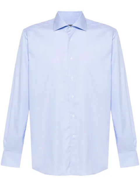 Corneliani chemise à mini carreaux