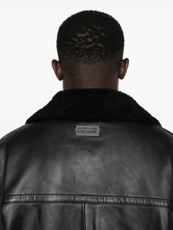 Versace Jeans Couture レザージャケット | ブラック | FARFETCH JP