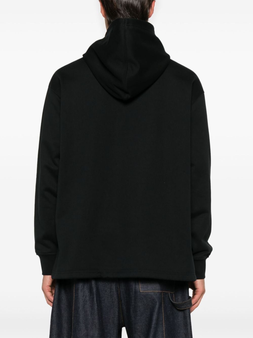 Shop Y-3 Logo-print Hoodie In 黑色