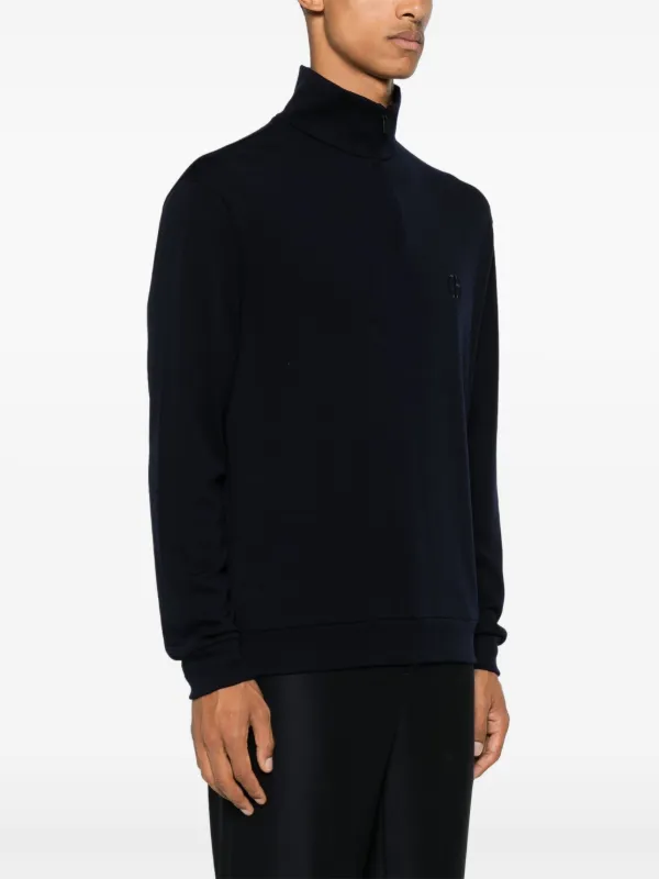 Giorgio Armani ロゴ セーター | ブルー | FARFETCH JP