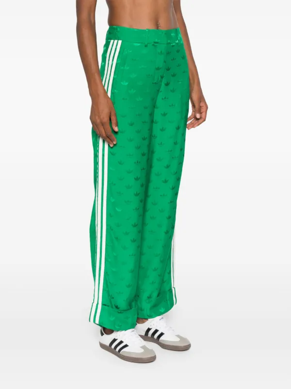 Green adidas trousers online