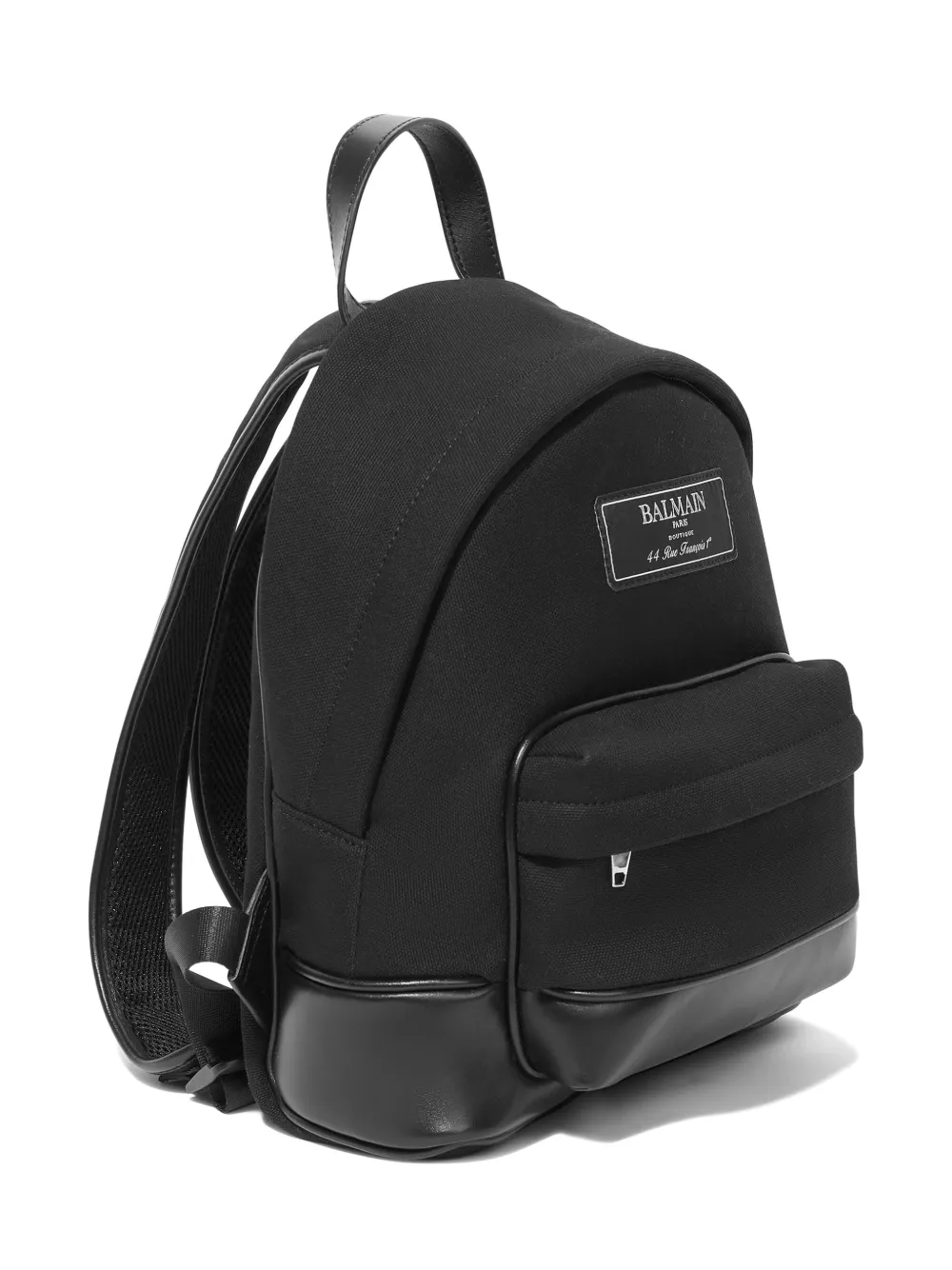 Balmain Kids Katoenen rugzak met logo-label Zwart