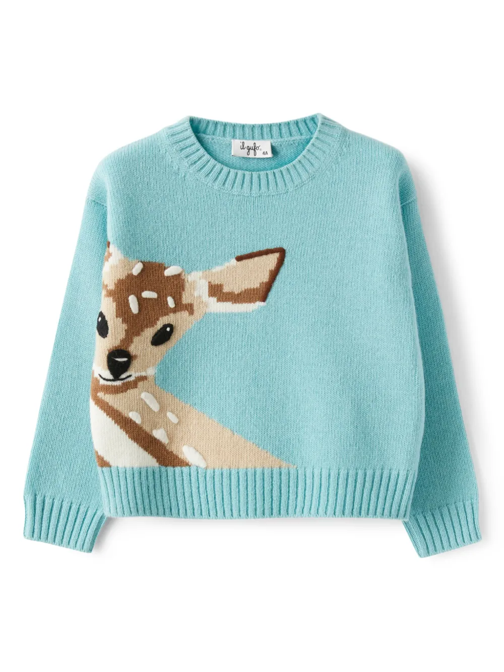 Il Gufo patterned-intarsia knit jumper | Blue | Image 1