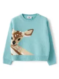 Il Gufo patterned-intarsia knit jumper - Blue