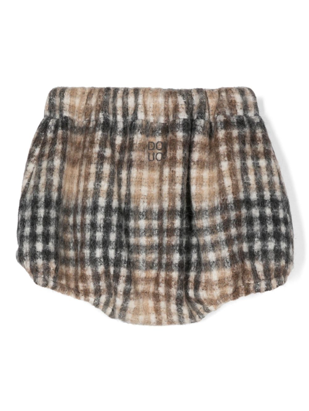 Douuod Kids checkered shorts - Brown