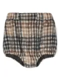 Douuod Kids checkered shorts - Brown