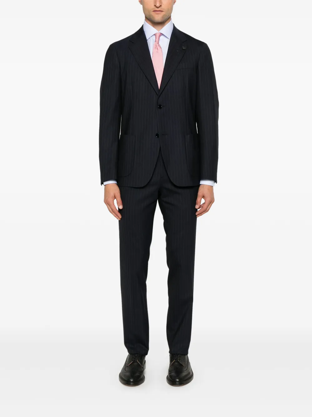 Corneliani Overhemd met zigzag-patroon - Blauw