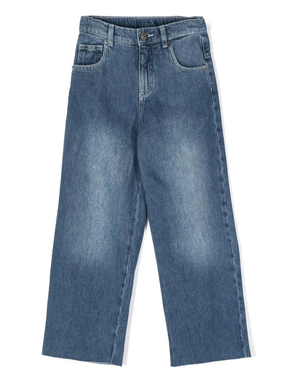 DOUUOD LOGO-EMBROIDERED JEANS