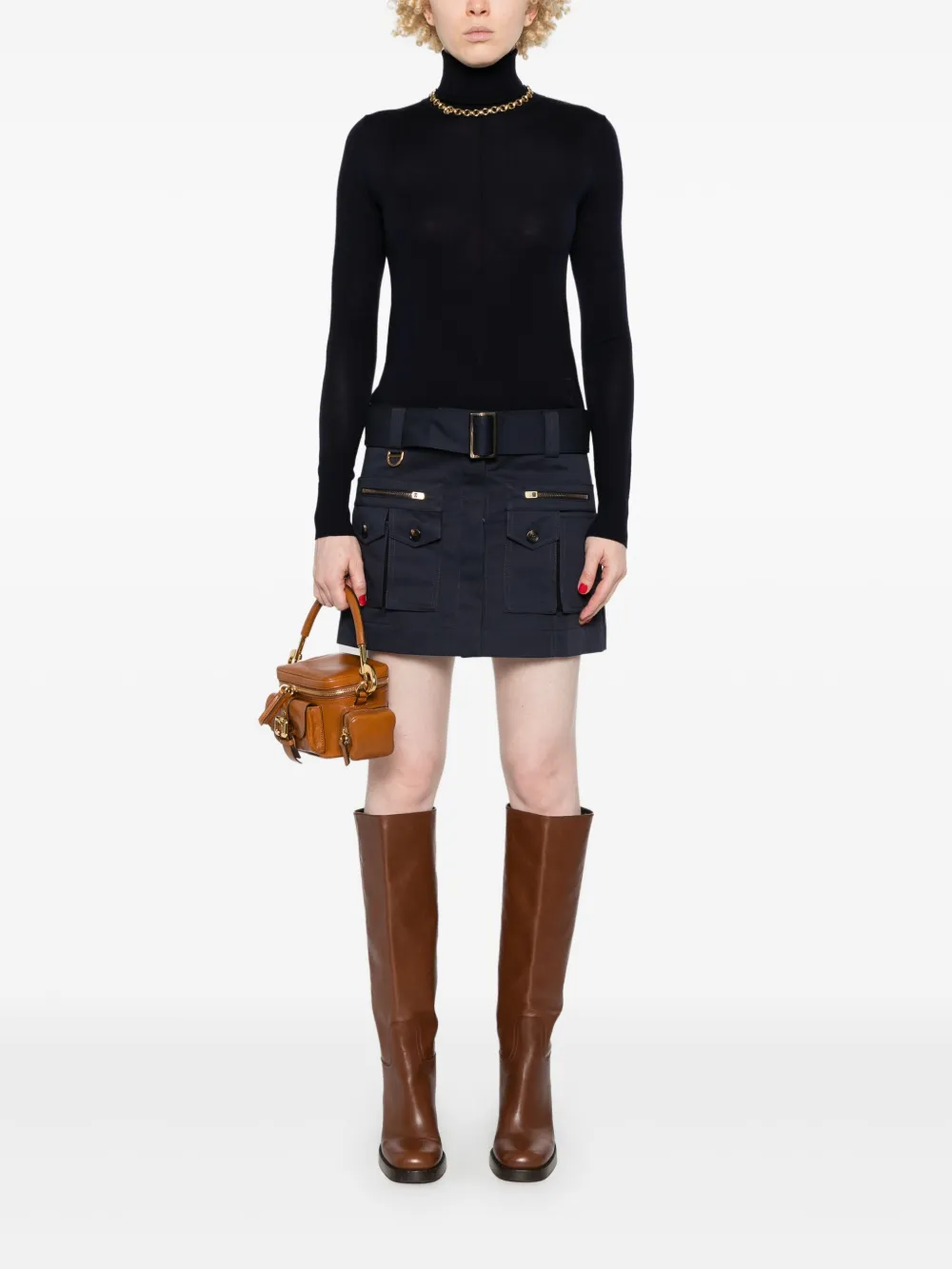 Chloé Katoenen mini-rok - Blauw