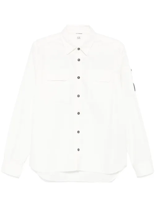 Chemise en coton à détail de lentille - C.P. Company - Modalova