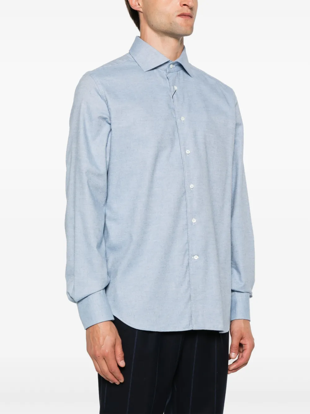 Corneliani Gemêleerd overhemd Blauw
