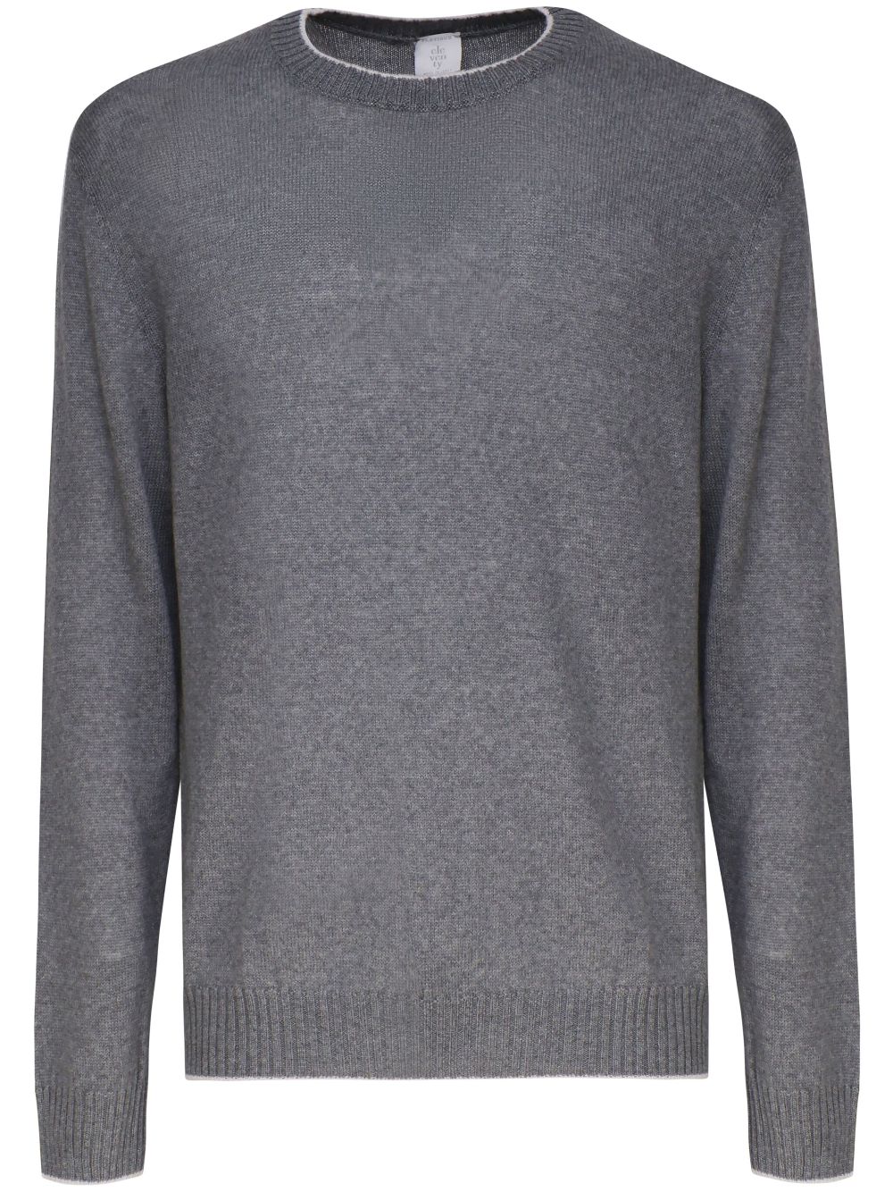 Eleventy contrast-trim wool jumper - Grey