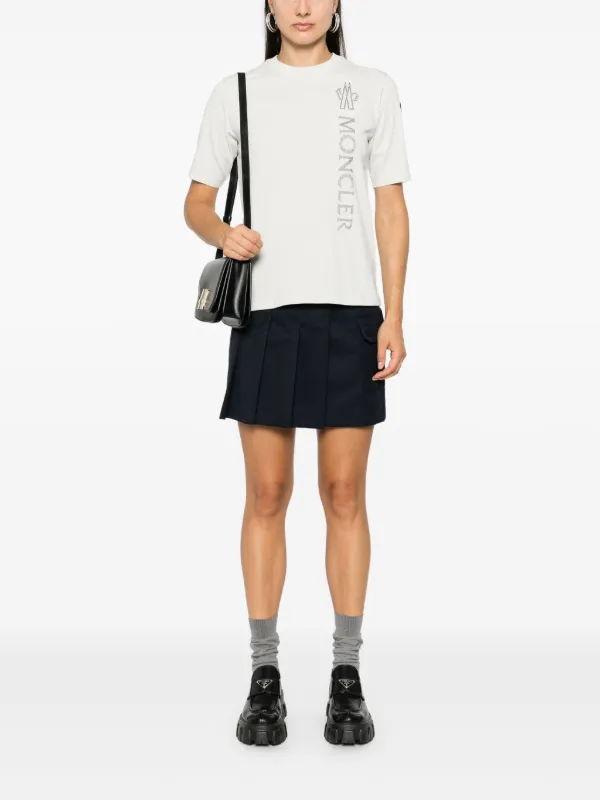 Moncler logo-appliqué T-shirt | White | FARFETCH