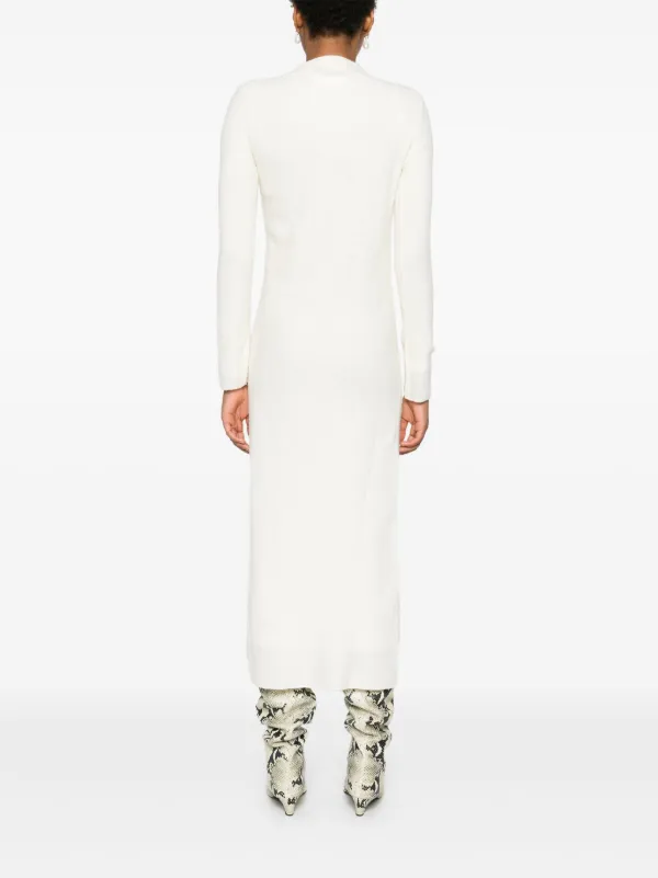 knee length dresses for ladies Gwyneth White Sweater Midi Dress