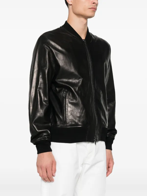 Salvatore Santoro Leather Bomber Jacket | Black | FARFETCH IE