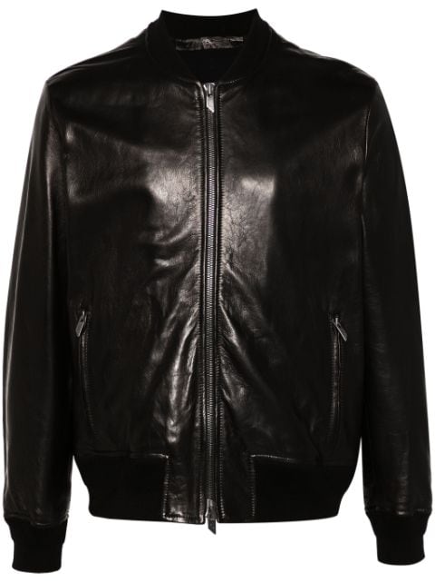 Salvatore Santoro leather bomber jacket