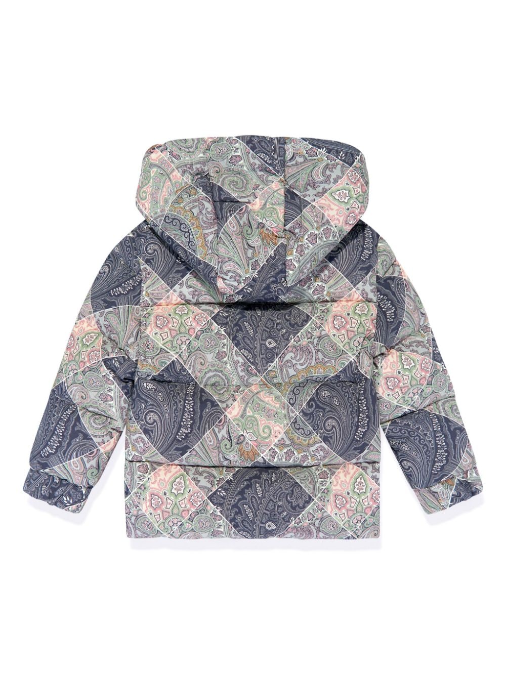 ETRO KIDS paisley-print puffer jacket - Blauw