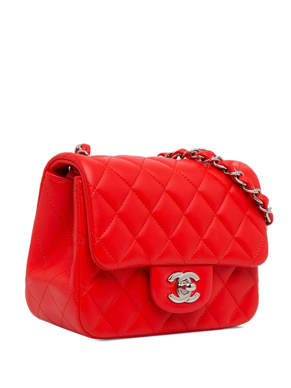 Affordable HOT SALE CHANEL 2019 Mini Square Classic Lambskin Single Flap crossbody bag Women