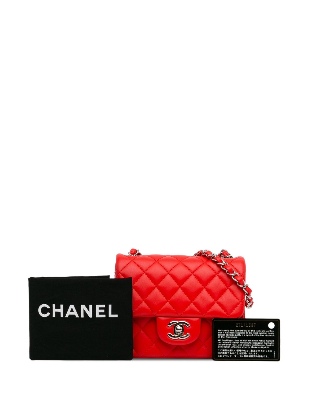 Affordable HOT SALE CHANEL 2019 Mini Square Classic Lambskin Single Flap crossbody bag Women