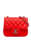 CHANEL Pre-Owned 2019 Mini Square Classic Lambskin Single Flap crossbody bag - Red
