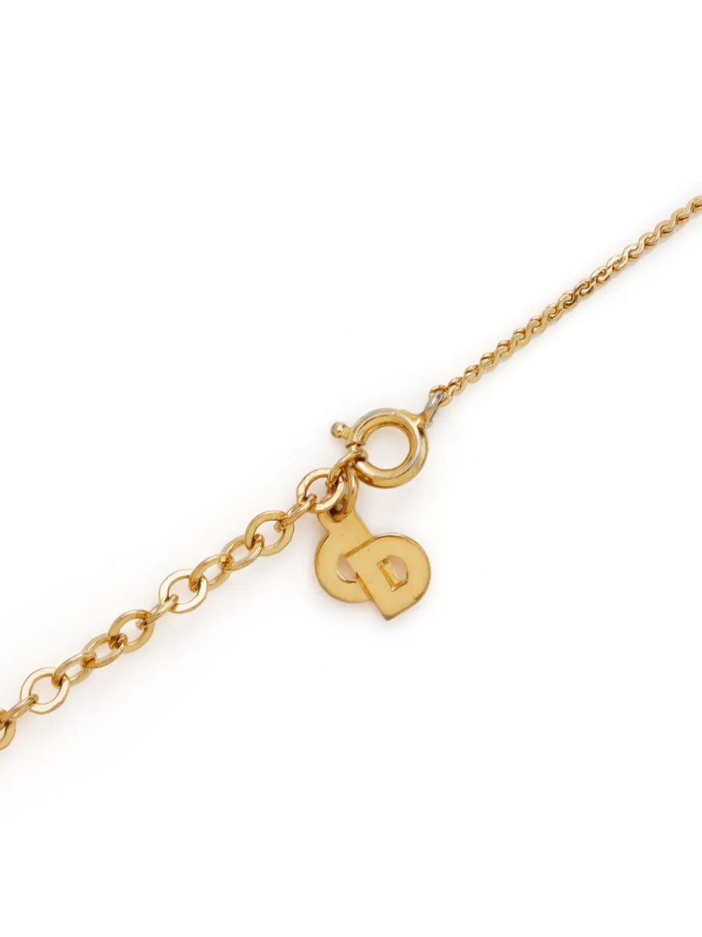Pre-owned Dior Cd-pendant Necklace In Gold