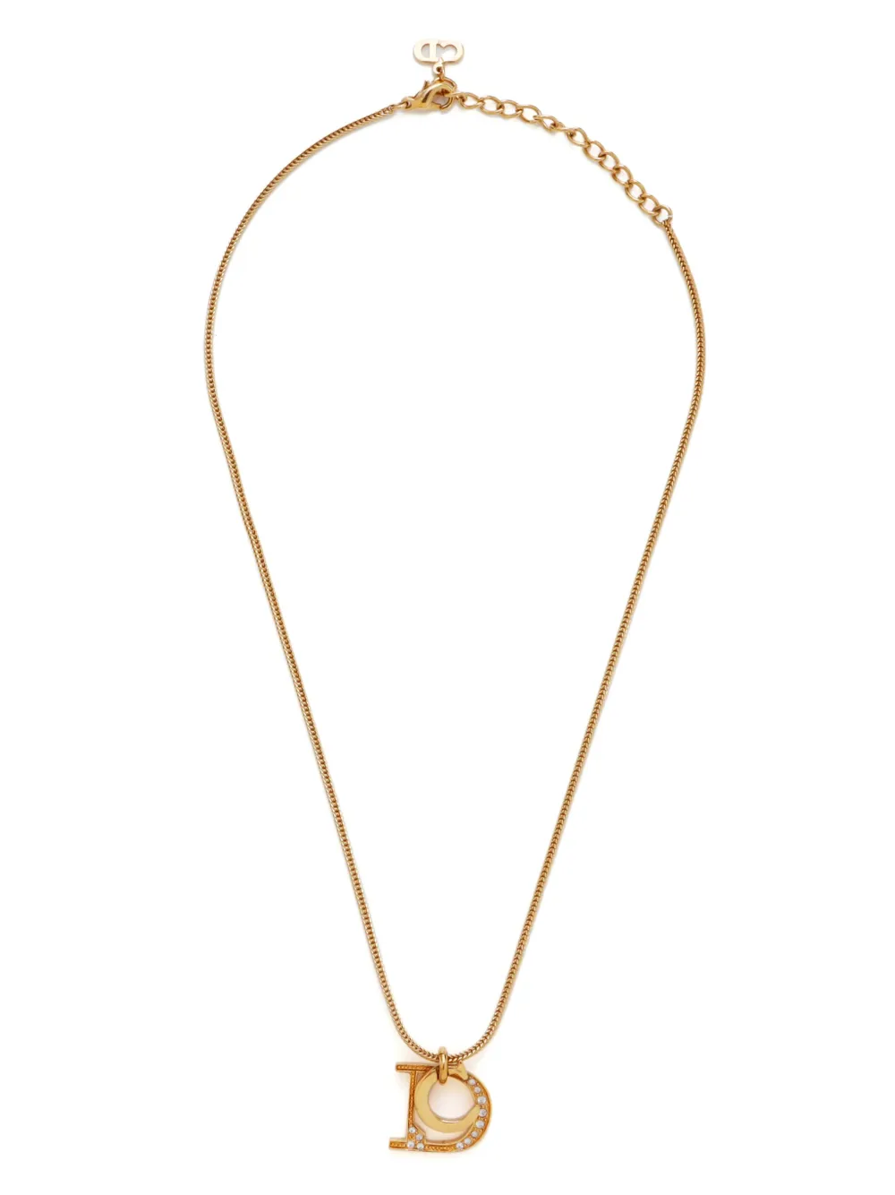 Christian Dior Pre-Owned collar con dije CD | dorado | Image 1