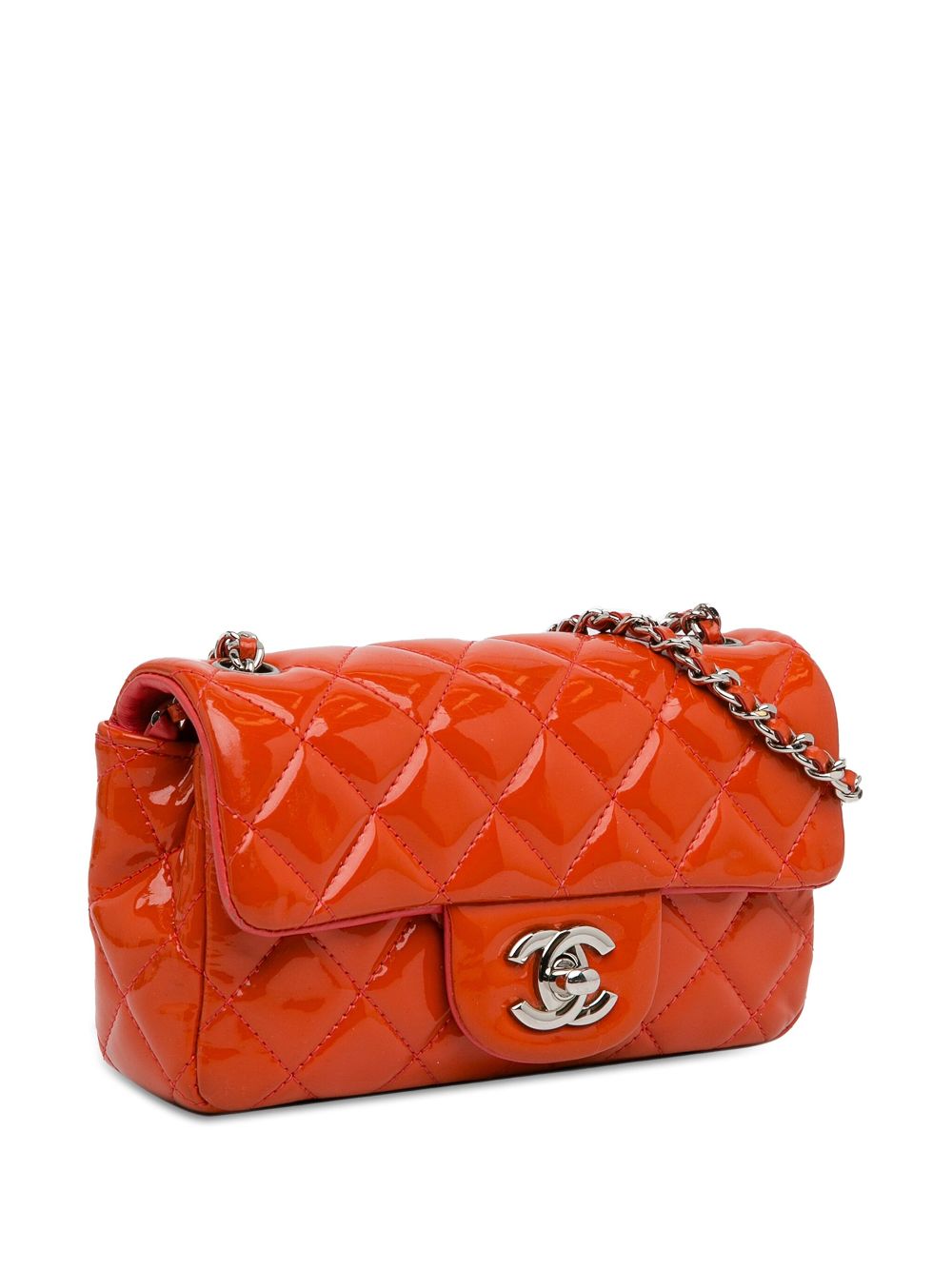 Cheap HOT SALE CHANEL 2012 Mini Rectangular Classic Patent Single Flap crossbody bag Women