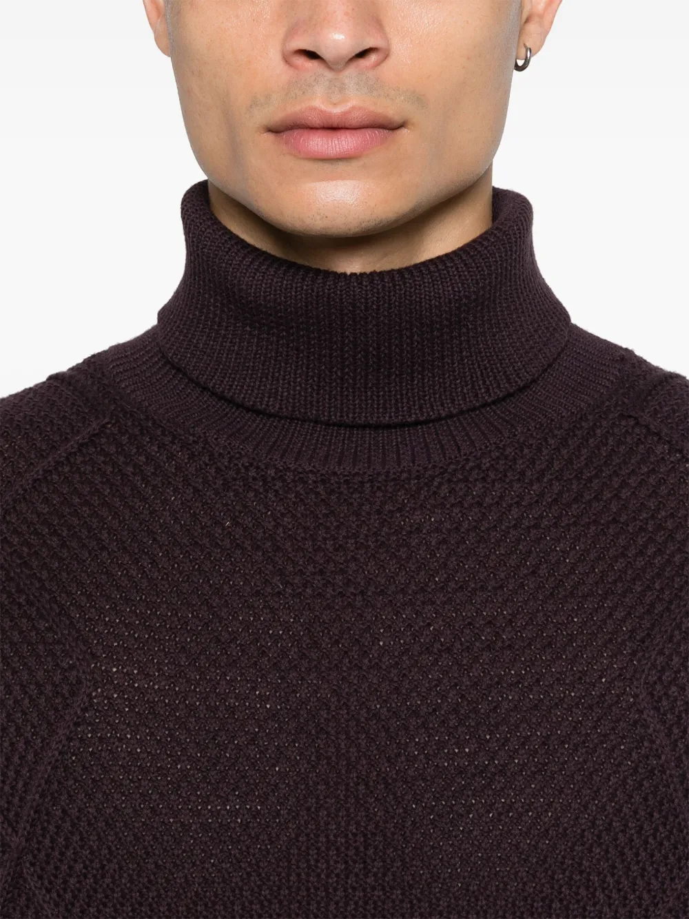 Shop Ps By Paul Smith Roll-neck Jumper In Purple