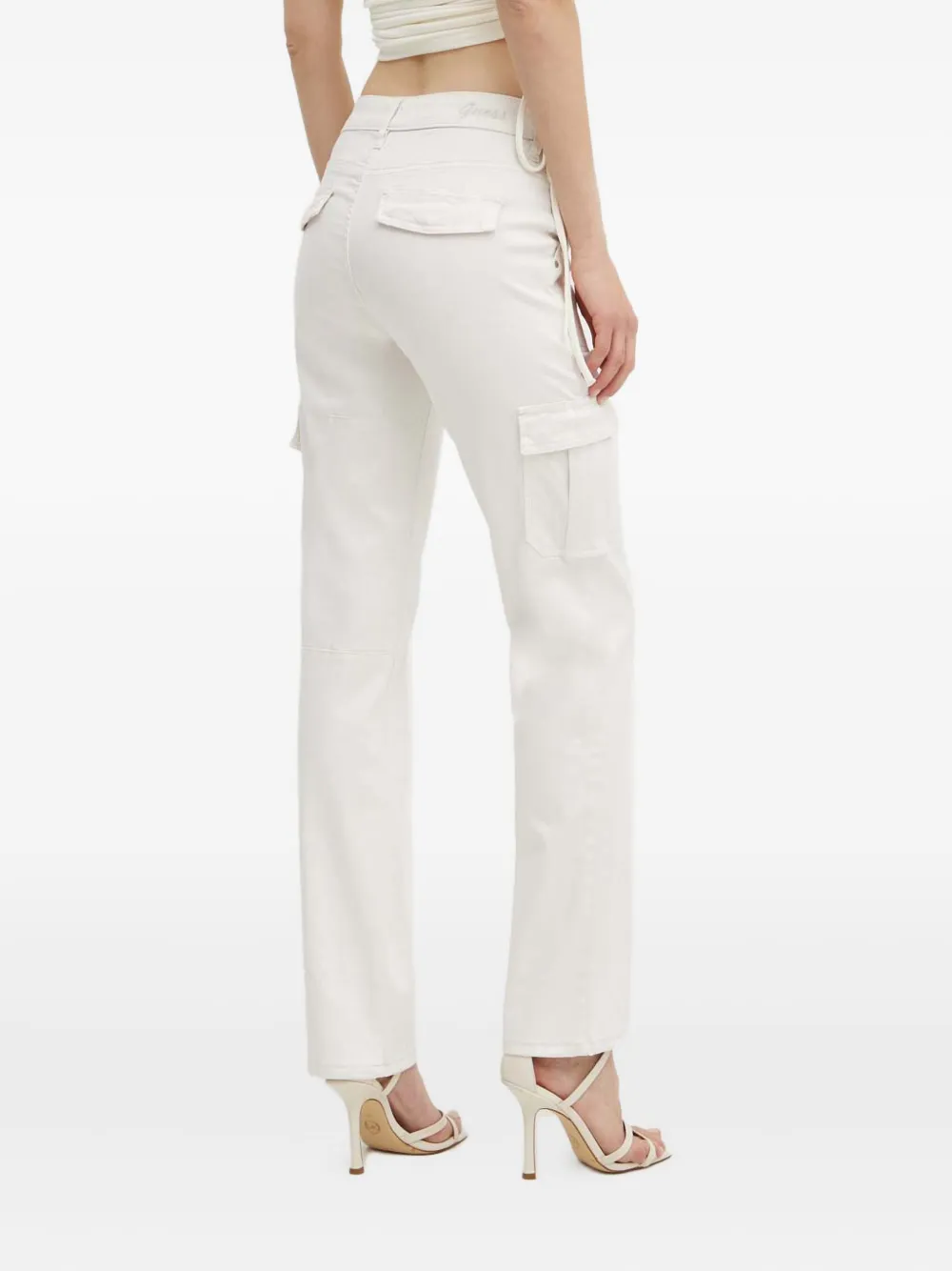 GUESS USA Straight cargo broek Wit