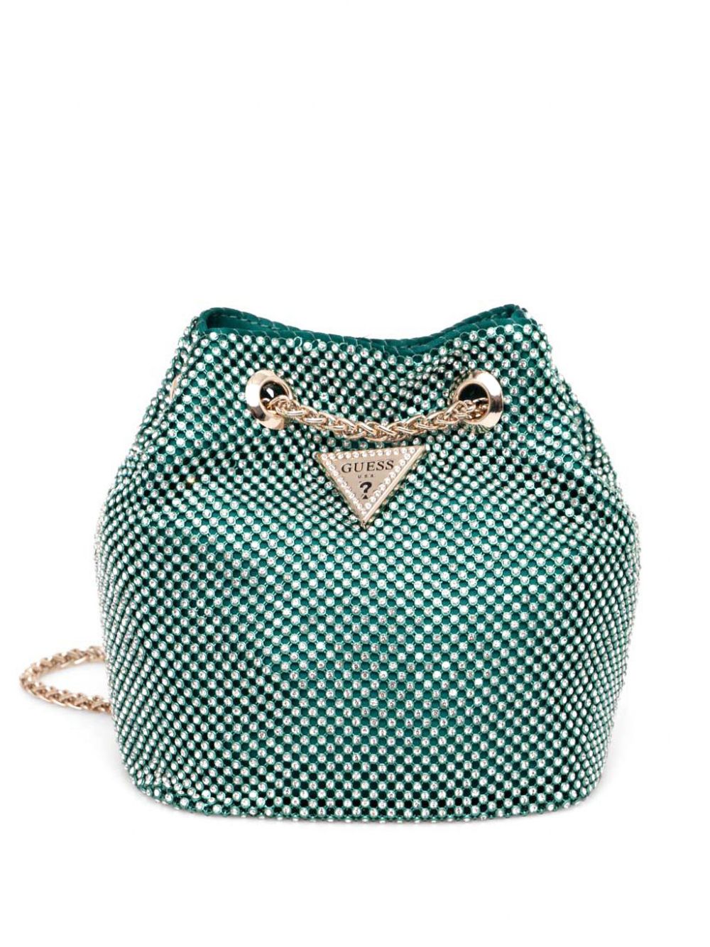 GUESS USA rhinestone-embellished bucket bag - Green