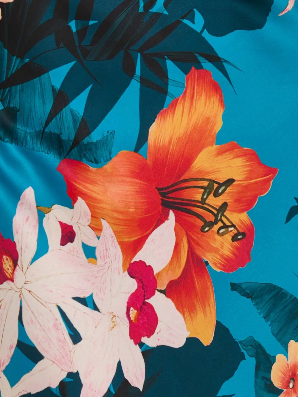 GUESS USA Midi-jurk met bloemenprint Blauw