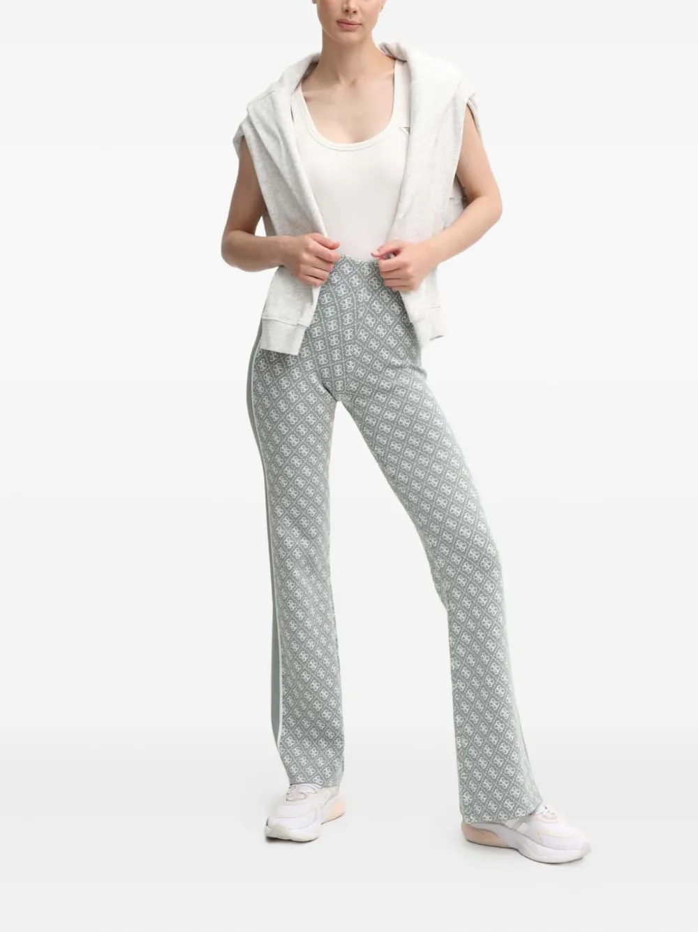 GUESS USA 4G-pattern side-stripe trousers | Flared & Bell-Bottom Pants | Image 2