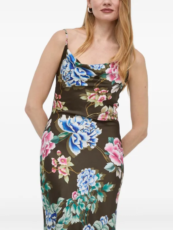 guess floral midi dress Guess Floral-print Midi Dress