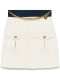 Elisabetta Franchi tweed mini skirt - White