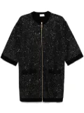 Elisabetta Franchi sequin-embellished mini dress - Black