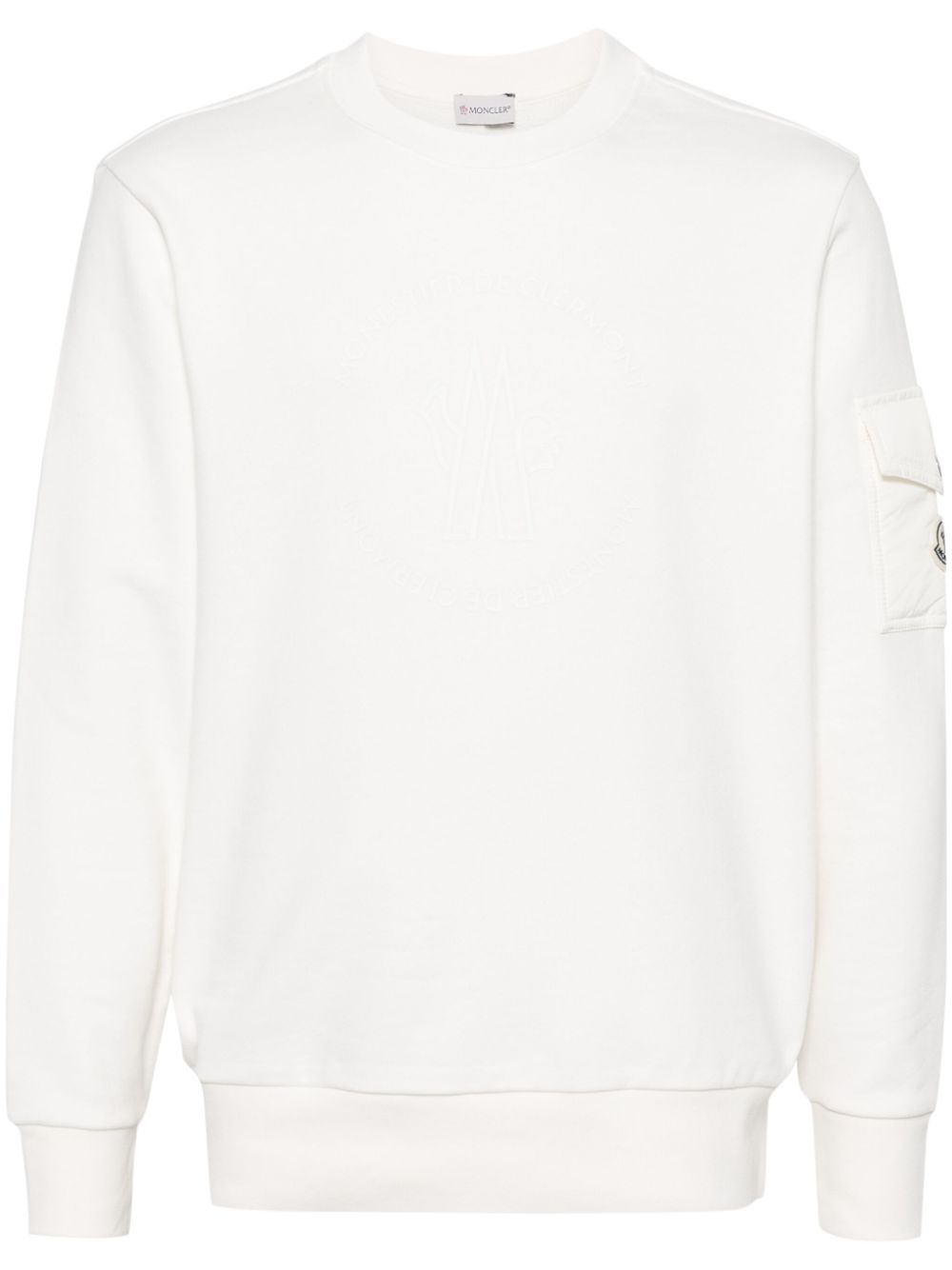 Moncler logo-appliqué sweatshirt - White