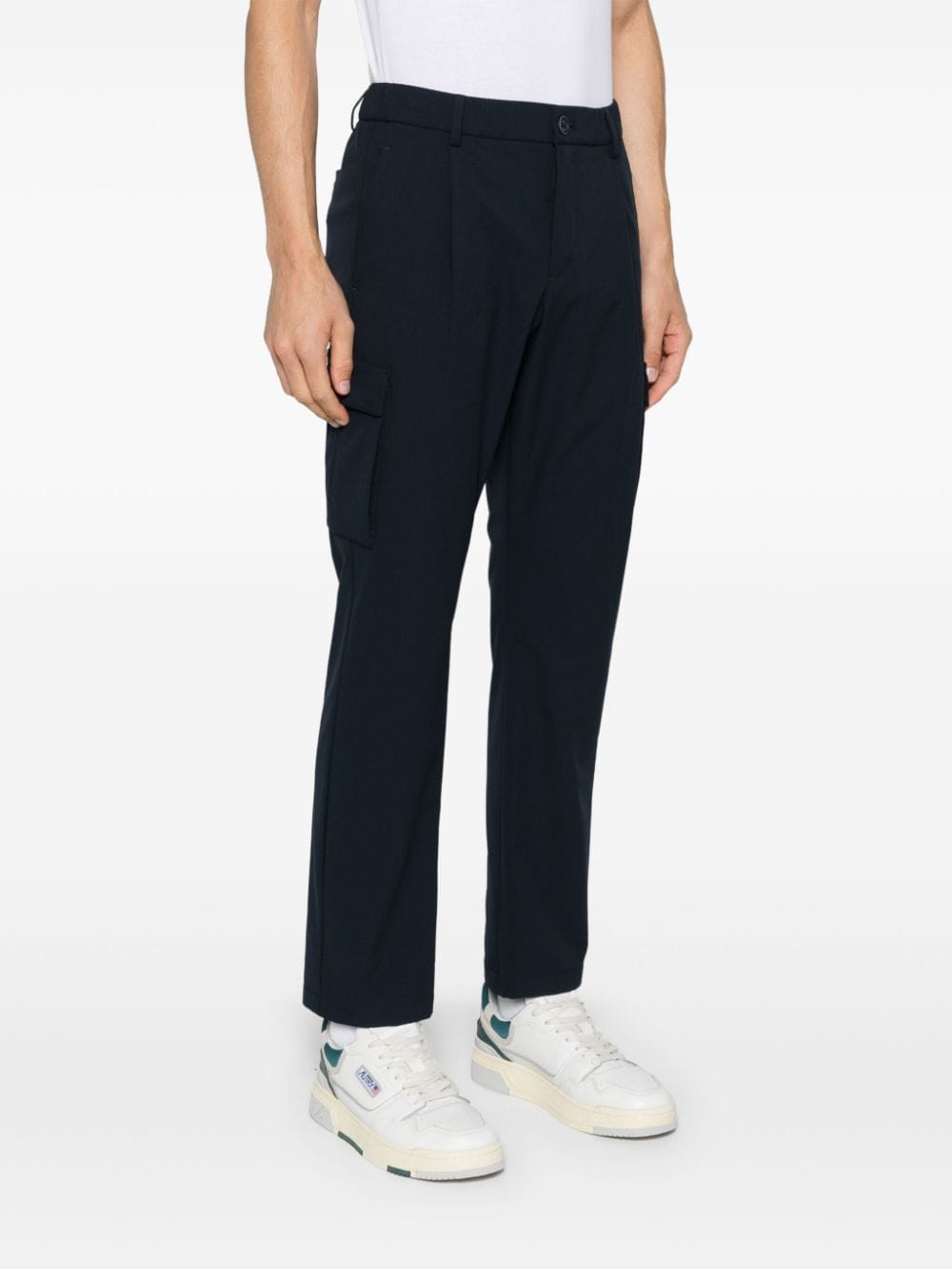 Shop Herno Stretch-design Cargo Pants In Blue