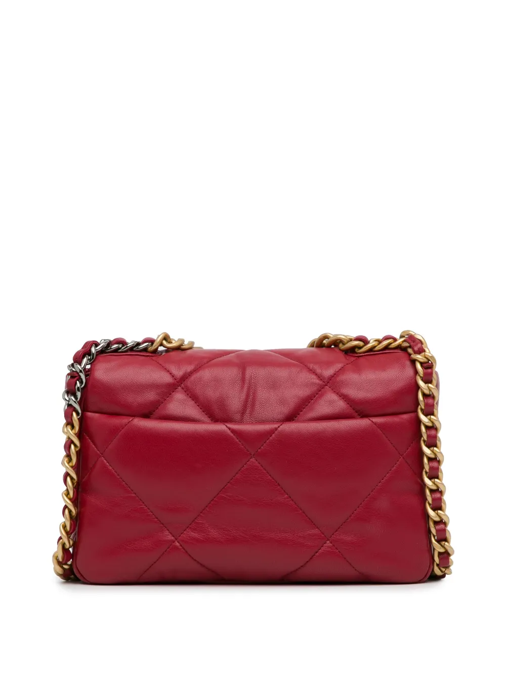 CHANEL Pre-Owned 2019 Medium Lambskin 19 Flap satchel - Rood