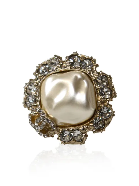 CHANEL Pre-Owned Anello con strass