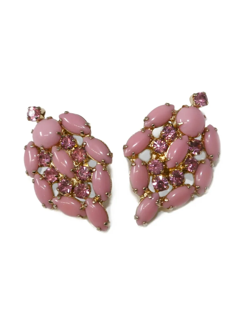 Rewind Vintage Affairs Orecchini a clip con cristalli - Rosa