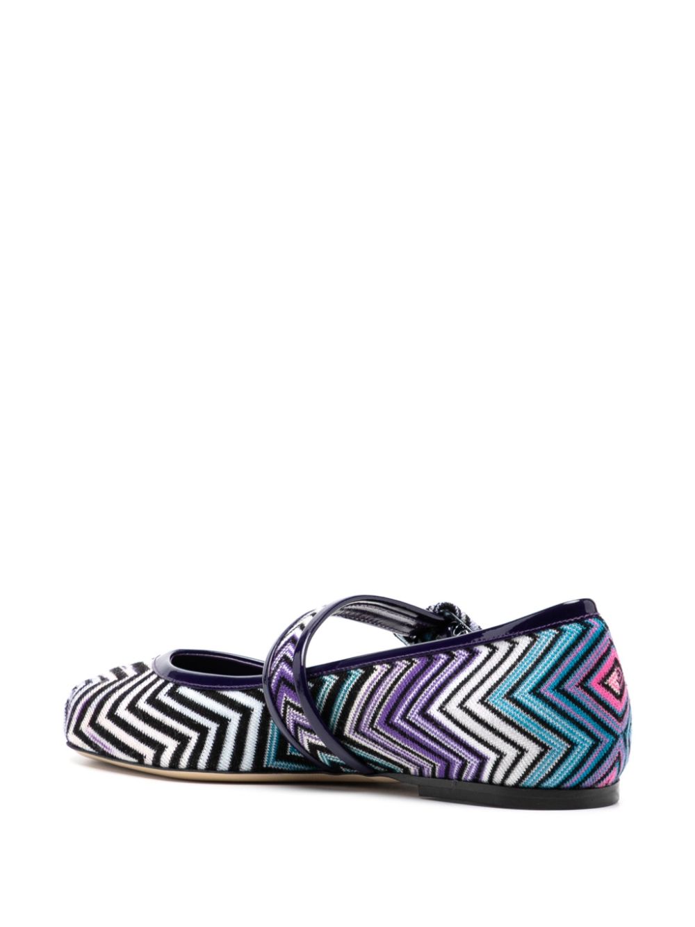 Shop Missoni Wave Ballerina Shoes In Purple