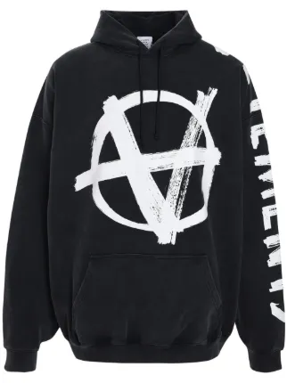 最大の割引 Anarchy Double VETEMENTS Hoodie JO FARFETCH | Black | トップス