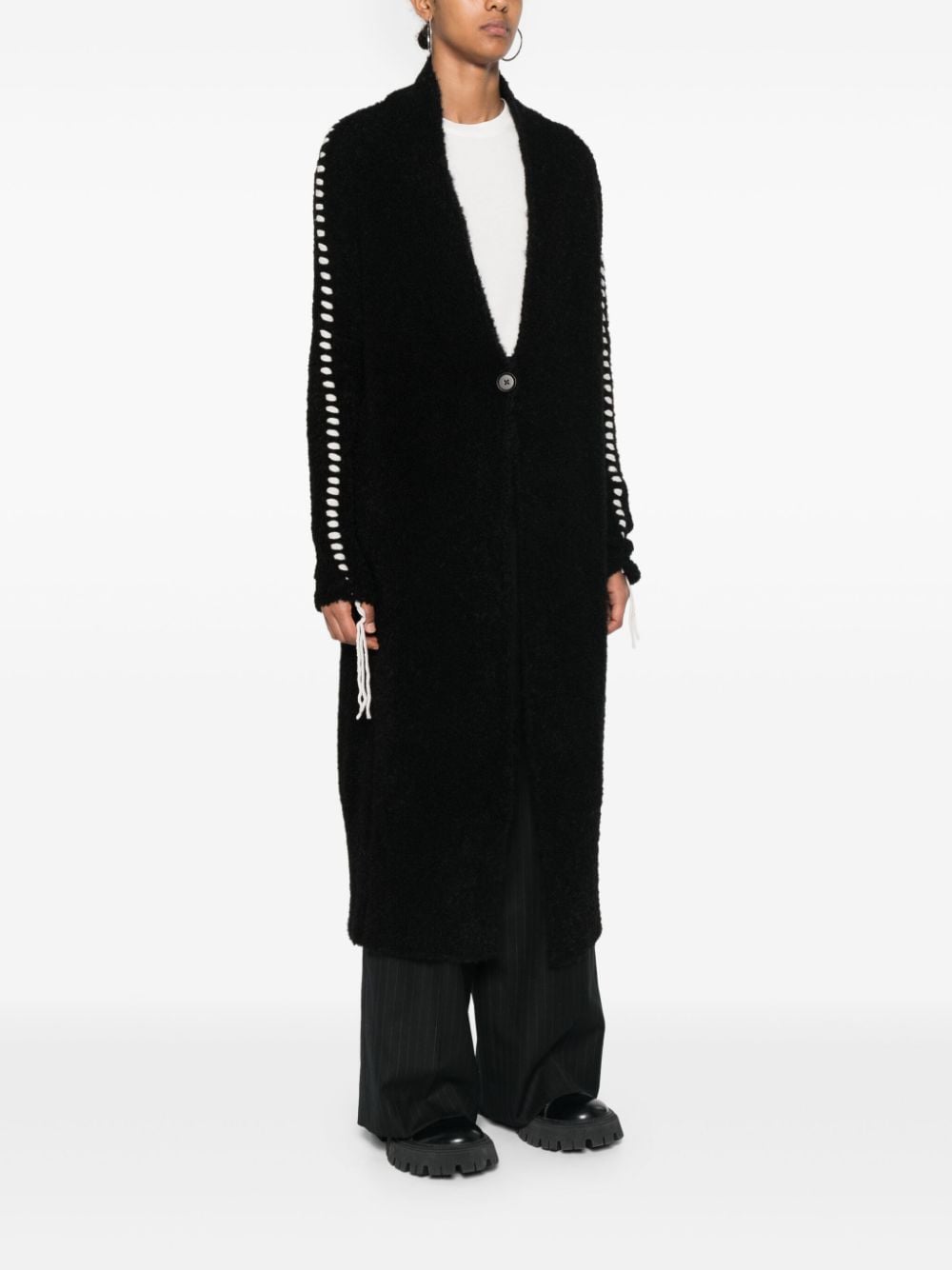 THOM KROM DECORATIVE-STITCHING CARDI-COAT 