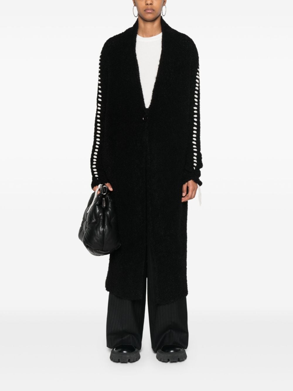 THOM KROM DECORATIVE-STITCHING CARDI-COAT 