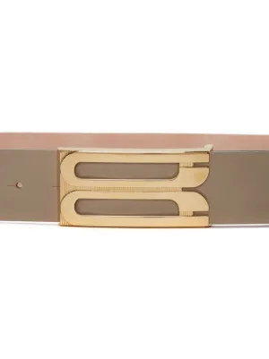 送料込関税込■Victoria Beckham■ジャンボフレームレザーベルト Jumbo Frame Belt In Chocolate Croc Embossed Leather