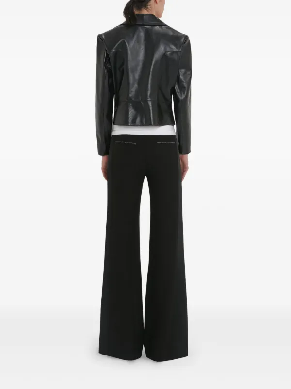 Victoria Beckham レザーライダースジャケット | ブラック | FARFETCH JP