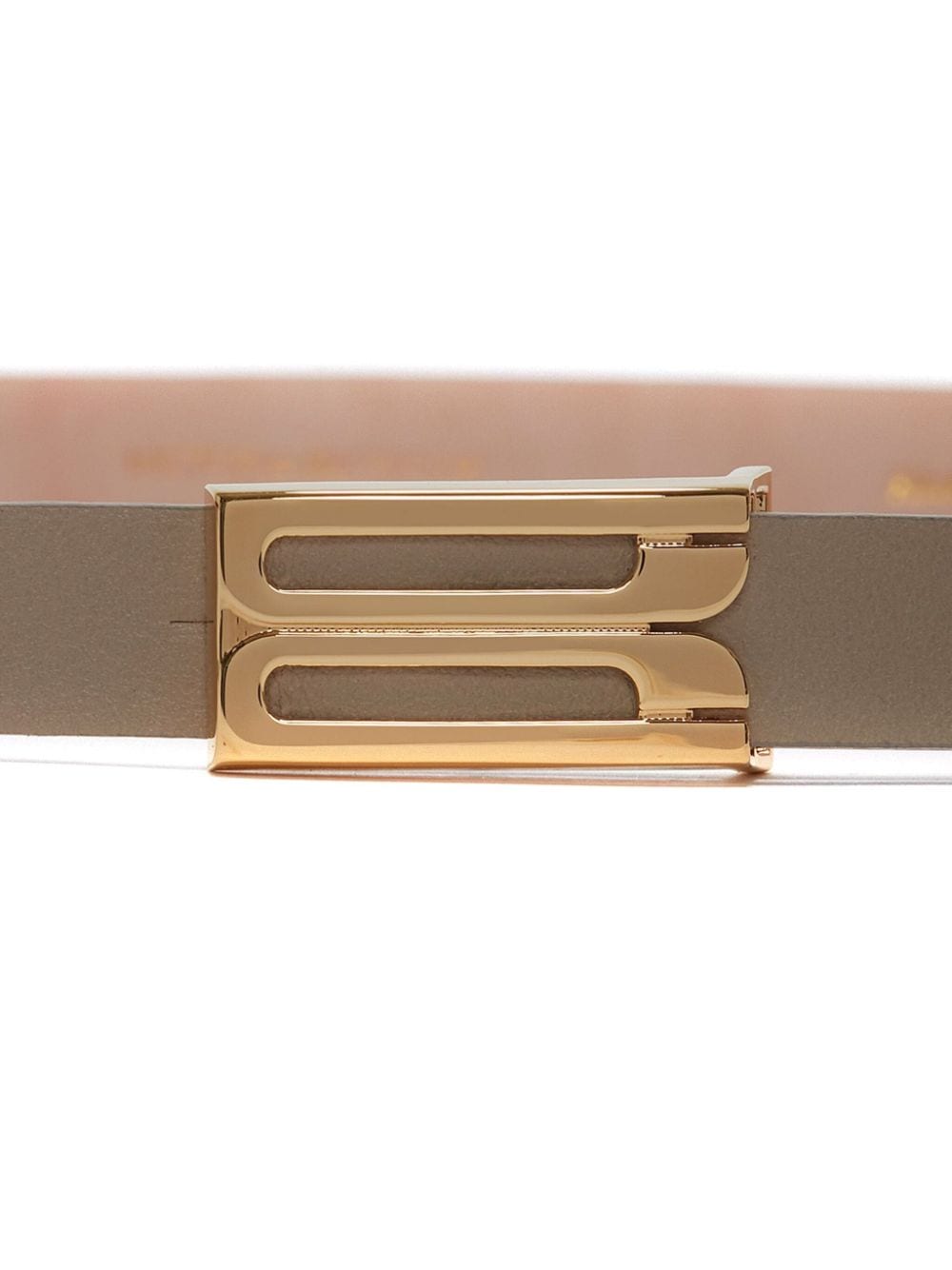 Shop Victoria Beckham Micro Frame Belt In Neutrals