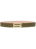 Victoria Beckham crocodile-embossed leather Jumbo Frame belt - Green